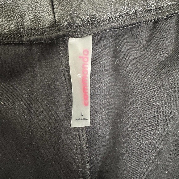 Commando Faux Leather Joggers Pants Pull on High Rise Women's Black Size L - Picture 6 of 7